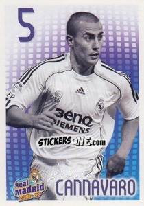 Sticker Cannavaro (monochrome) - Real Madrid 2006-2007 - Panini