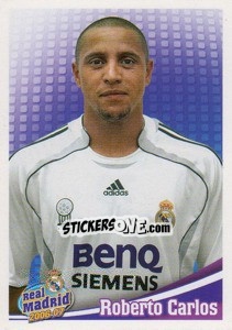 Sticker Roberto Carlos (portrait) - Real Madrid 2006-2007 - Panini