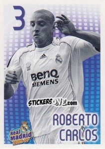 Figurina Roberto Carlos (monochrome) - Real Madrid 2006-2007 - Panini