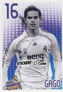 Cromo Gago (monocgrome) - Real Madrid 2006-2007 - Panini