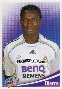 Cromo Mahamadou Diarra (portrait) - Real Madrid 2006-2007 - Panini