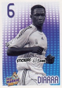 Cromo Mahamadou Diarra (monochrome) - Real Madrid 2006-2007 - Panini