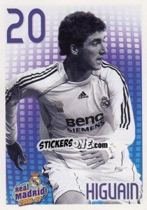 Figurina Higuain (monochrome) - Real Madrid 2006-2007 - Panini