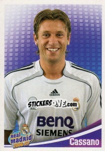 Cromo Cassano (portrait) - Real Madrid 2006-2007 - Panini