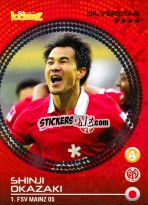 Sticker Shinji Okazaki - Football Stars 2014-2015 n. 77 - Kickerz