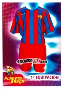 Sticker 1 Equipacion - FC Barcelona 2005-2006 - Panini