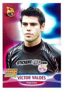 Sticker Victor Valdes (portrait) - FC Barcelona 2005-2006 n. 15 - Panini