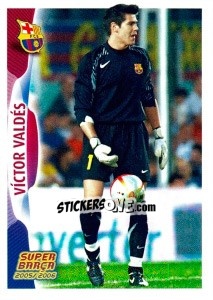 Sticker Victor Valdes (action) - FC Barcelona 2005-2006 n. 16 - Panini