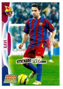Cromo Xavi (action) - FC Barcelona 2005-2006 - Panini