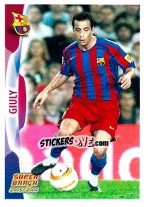 Cromo Giuly (action) - FC Barcelona 2005-2006 - Panini