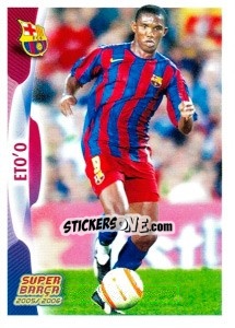 Cromo Eto'O (action) - FC Barcelona 2005-2006 - Panini