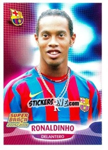 Cromo Ronaldinho (portrait) - FC Barcelona 2005-2006 - Panini