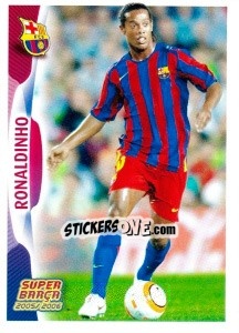 Cromo Ronaldinho (action) - FC Barcelona 2005-2006 - Panini