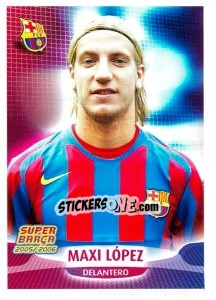 Sticker Maxi Lopez (portrait) - FC Barcelona 2005-2006 n. 35 - Panini