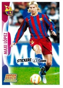 Cromo Maxi Lopez (action) - FC Barcelona 2005-2006 - Panini
