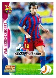 Cromo Van Bronckhorst (action) - FC Barcelona 2005-2006 - Panini