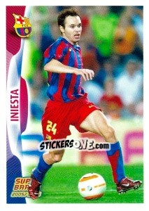 Sticker Iniesta (action) - FC Barcelona 2005-2006 n. 56 - Panini