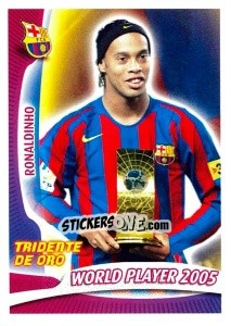 Sticker Ronaldinho (World Player 2005) - FC Barcelona 2005-2006 n. 62 - Panini