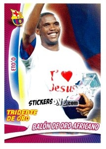 Sticker Eto'O (Balon de Oro Africano) - FC Barcelona 2005-2006 - Panini