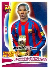 Sticker Eto'O (3 World Player 2005) - FC Barcelona 2005-2006 n. 65 - Panini
