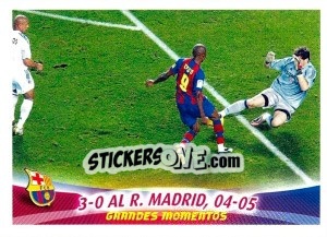 Sticker 3:0 al R.Madrid, 04-05 - FC Barcelona 2005-2006 n. 71 - Panini