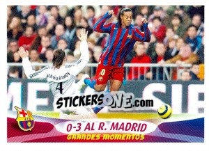 Sticker 0:3 Al R.Madrid (Ronaldinho) - FC Barcelona 2005-2006 n. 81 - Panini