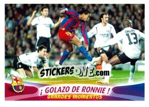 Sticker Golazo De Ronnie! (Ronaldinho) - FC Barcelona 2005-2006 n. 89 - Panini
