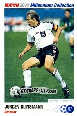 Sticker Jurgen Klinsmann - Millennium Collection 2000 n. 67 - MATCH