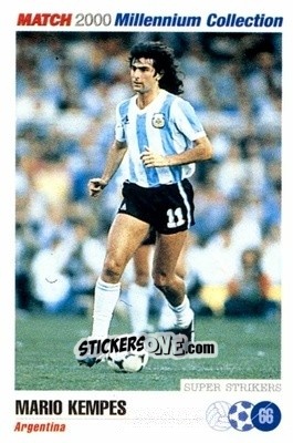 Sticker Mario Kempes - Millennium Collection 2000 n. 66 - MATCH