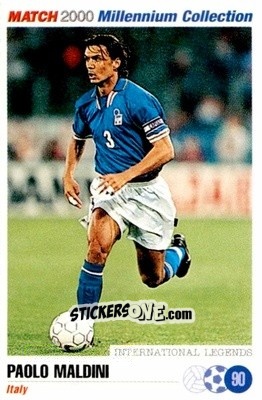 Sticker Paolo Maldini - Millennium Collection 2000 n. 90 - MATCH