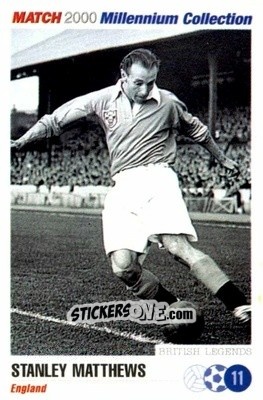 Sticker Stanley Matthews - Millennium Collection 2000 n. 11 - MATCH