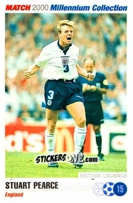 Sticker Stuart Pearce - Millennium Collection 2000 n. 15 - MATCH