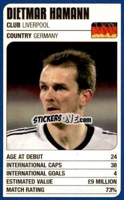 Sticker Dietmar Hamann - World Cup Stars 2002 n. 21 - MATCH