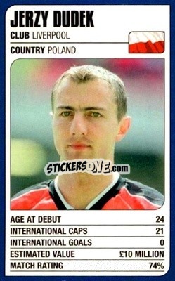 Sticker Jerzy Dudek - World Cup Stars 2002 n. 29 - MATCH