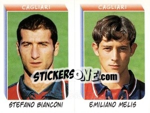 Sticker Bianconi / Melis - Calciatori 1999-2000 n. M7 - Panini