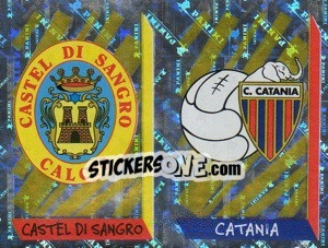 Sticker Scudetto Castel di Sangro/Catania (a/b) - Calciatori 1999-2000 n. 700 - Panini