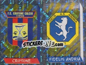 Sticker Scudetto Crotone/F.Andria (a/b) - Calciatori 1999-2000 n. 703 - Panini