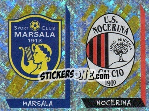 Sticker Scudetto Marsala/Nocerina (a/b) - Calciatori 1999-2000 n. 712 - Panini