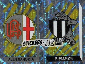 Sticker Scudetto Alessandria/Biellese (a/b) - Calciatori 1999-2000 n. 717 - Panini