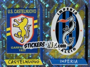 Sticker Scudetto Castelnuovo/Imperia (a/b) - Calciatori 1999-2000 n. 718 - Panini