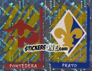 Sticker Scudetto Pontedera/Prato (a/b) - Calciatori 1999-2000 - Panini