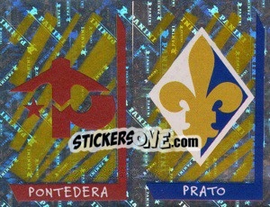 Sticker Scudetto Pontedera/Prato (a/b) - Calciatori 1999-2000 n. 721 - Panini