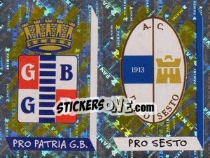 Figurina Scudetto Pro Patria/Pro Sesto (a/b) - Calciatori 1999-2000 - Panini