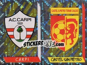 Sticker Scudetto Capri/Castel San Pietro (a/b) - Calciatori 1999-2000 n. 726 - Panini