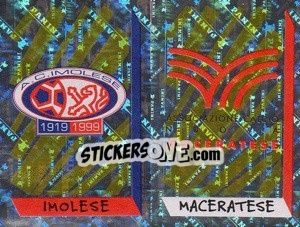 Sticker Scudetto Imolese/Maceratese (a/b) - Calciatori 1999-2000 n. 729 - Panini