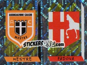Sticker Scudetto Mestre/Padova (a/b) - Calciatori 1999-2000 n. 730 - Panini