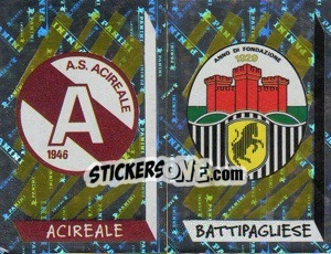 Sticker Scudetto Acireale/Battipagliese (a/b) - Calciatori 1999-2000 n. 735 - Panini