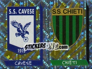 Sticker Scudetto Cavese/Chieti (a/b) - Calciatori 1999-2000 n. 737 - Panini