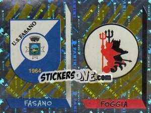 Sticker Scudetto Fasano/Foggia (a/b) - Calciatori 1999-2000 - Panini