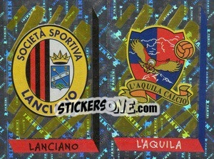 Figurina Scudetto Lanciano/L'Aquila (a/b) - Calciatori 1999-2000 - Panini